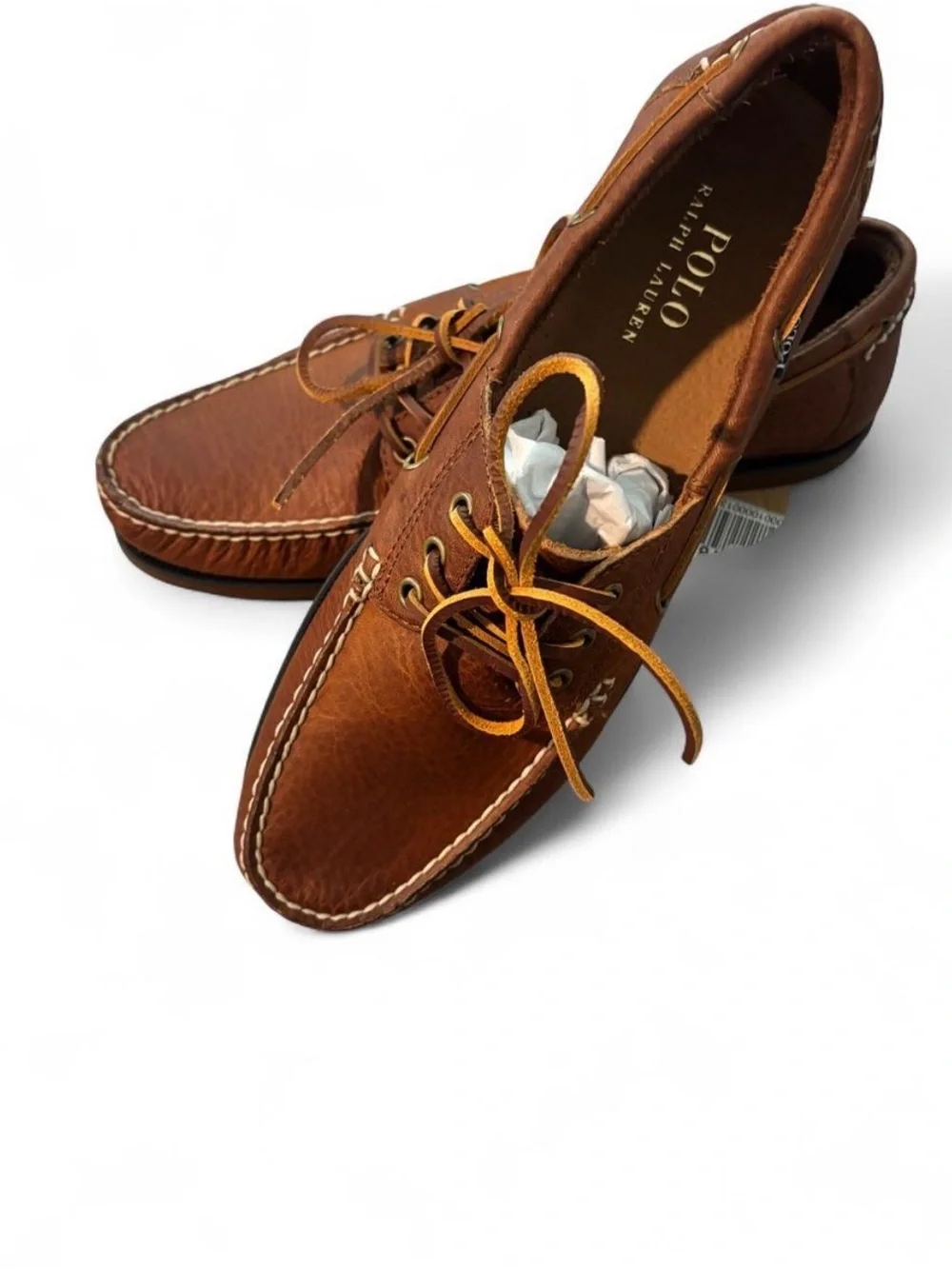 New Men’s Polo Ralph Lauren Sz 10 “Bienne” Oil Tumbled brown leather Loafer Shoe
